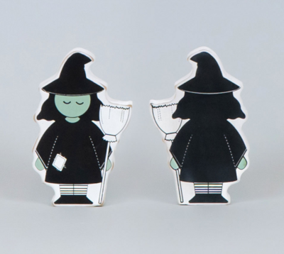 Witch Reversible Wood Cutout