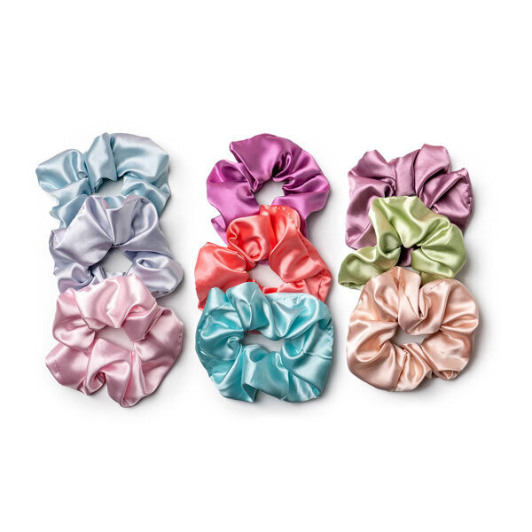 Lemon Lavender Oversized Satin Scrunchies 3pk