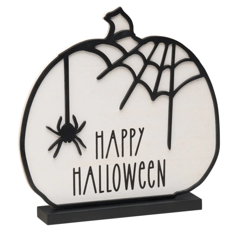 Happy Halloween Spider Laser Pumpkin