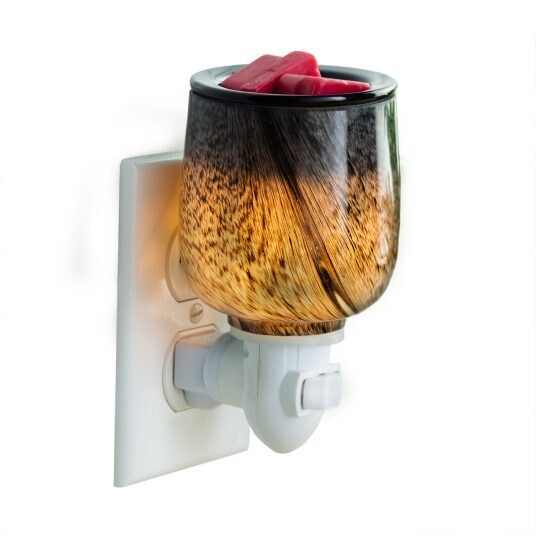 Blown Glass Pluggable Fragrance Warmer Obsidian