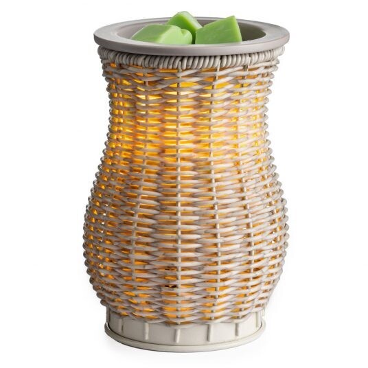 Illumination Fragrance Warmer Graywash Wicker