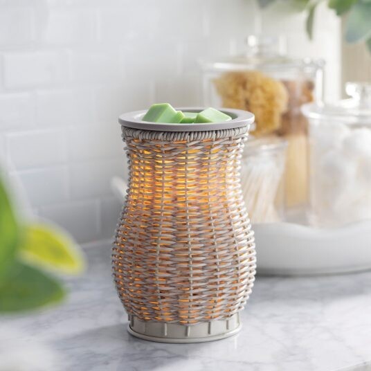Illumination Fragrance Warmer Graywash Wicker