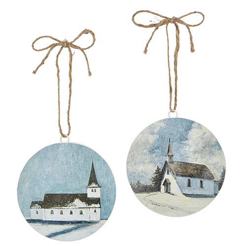6" Church Disc Ornament