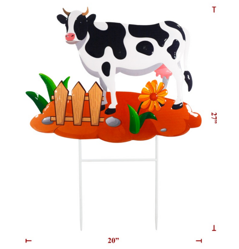 Metal Cow Stake W/ Fence