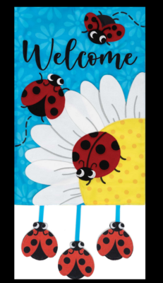 Applique-Ladybugs Flag