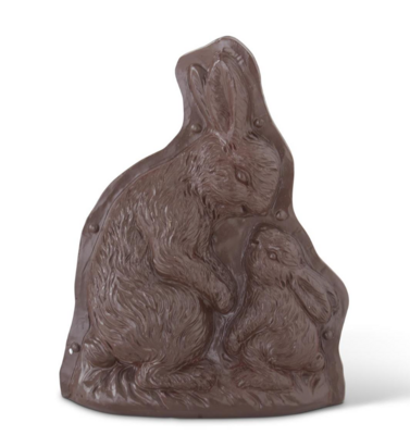 7.5 Inch Resin Chocolate Mold Mother & Baby Bunnies