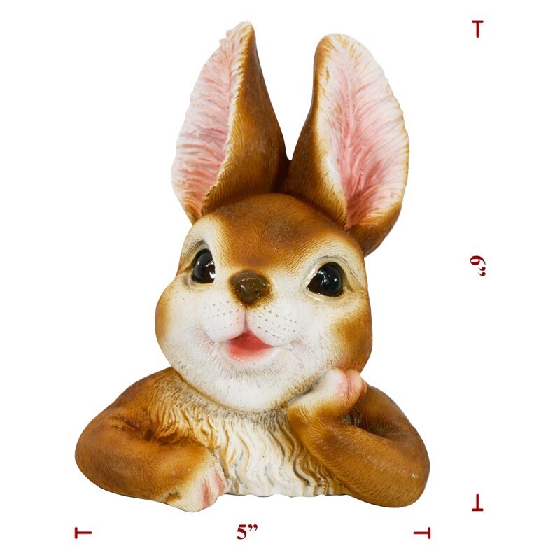 Brown Poly Bunny Head