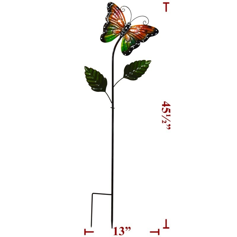 45.5" Metal Orange Butterfly