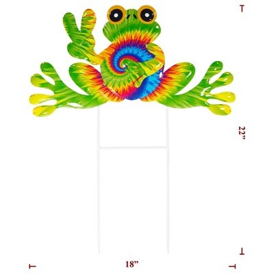 Metal Tie Dye frog