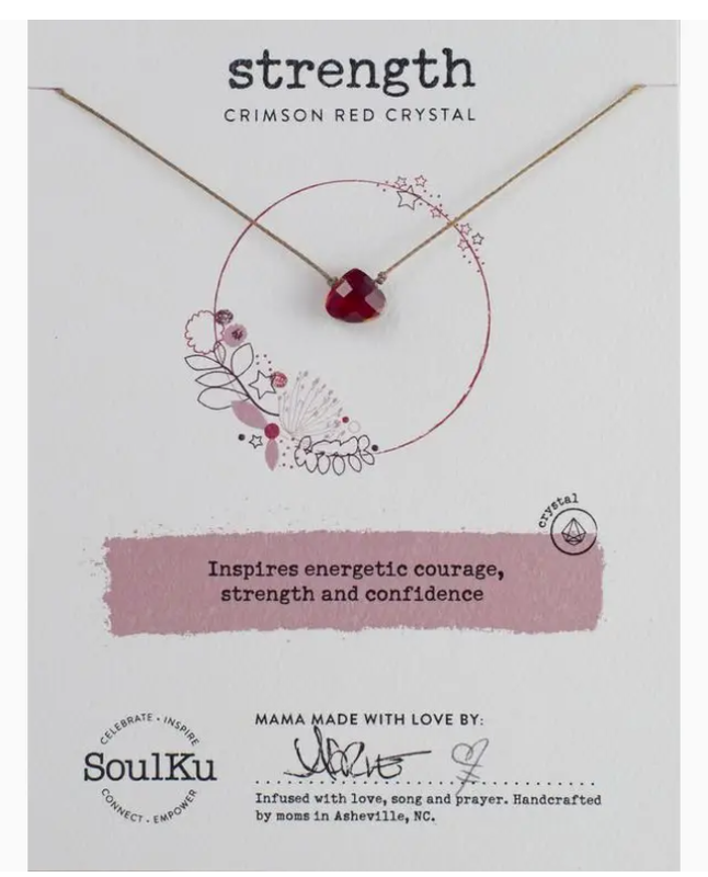 Soul-Shine Necklace Crimson - Strength