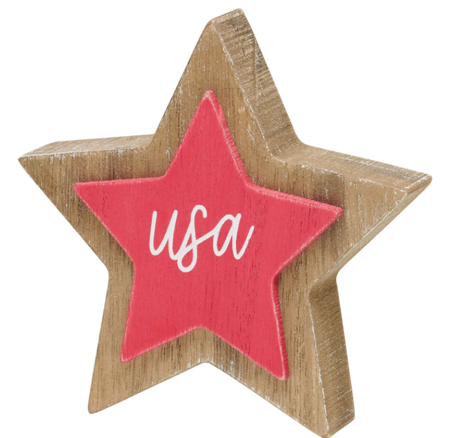 Red USA 3D Star