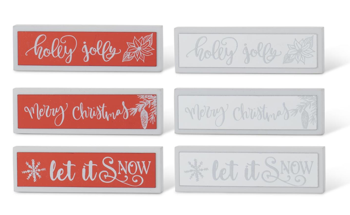 6" Holiday Message Tabletop Signs