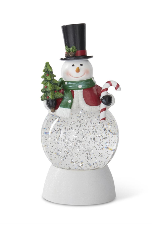 9" LED Water Spinning Snowman Lantern