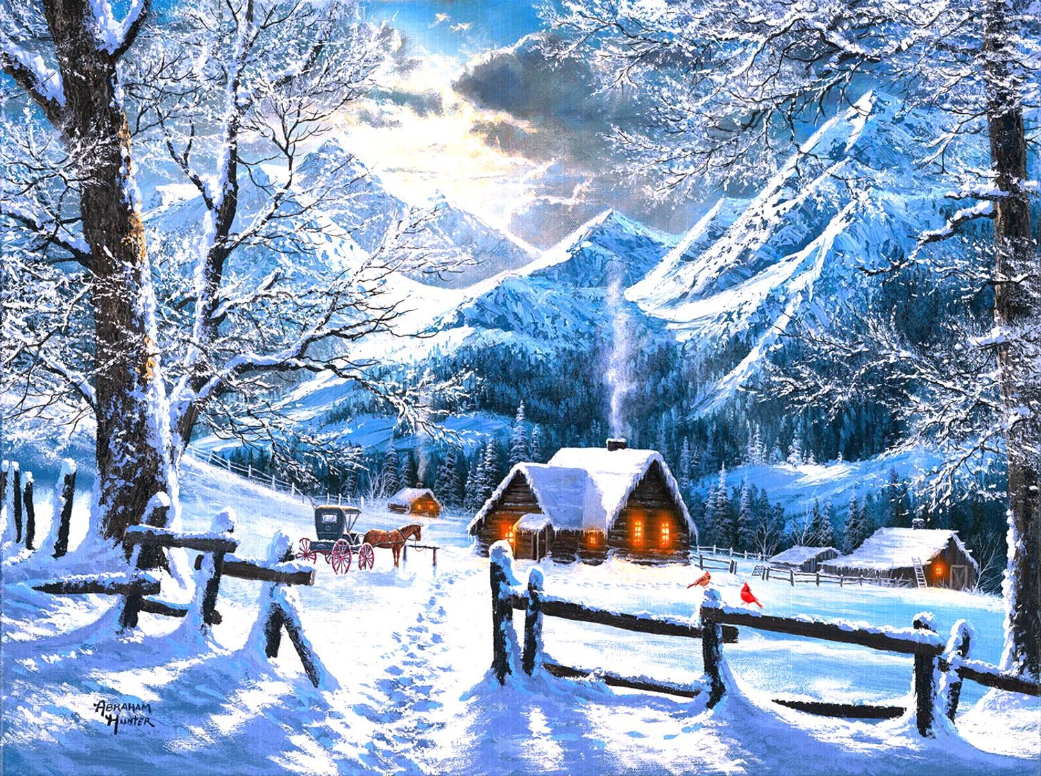 Snowy Morning Puzzle 1000