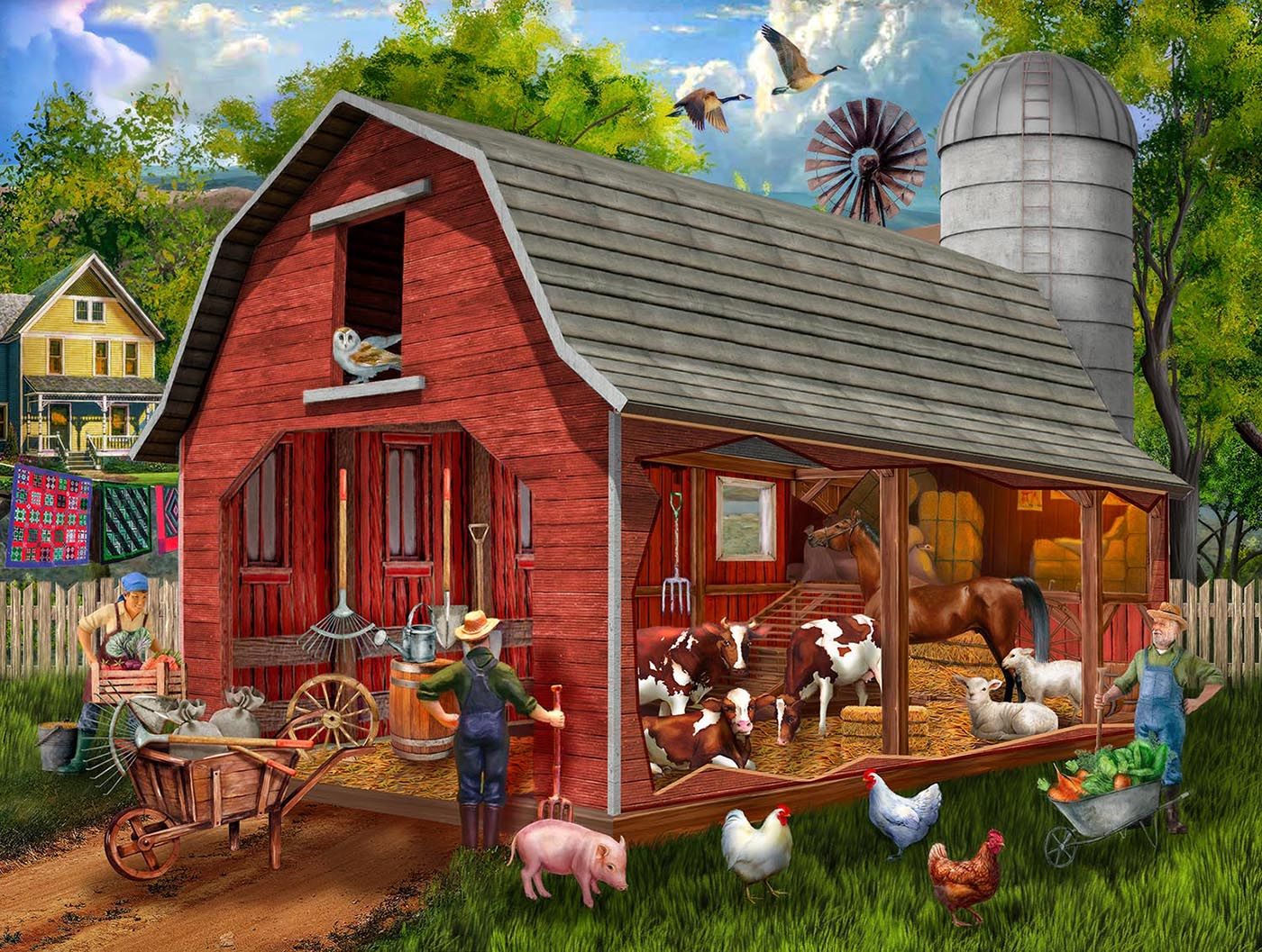 The Old Red Barn Puzzle 300