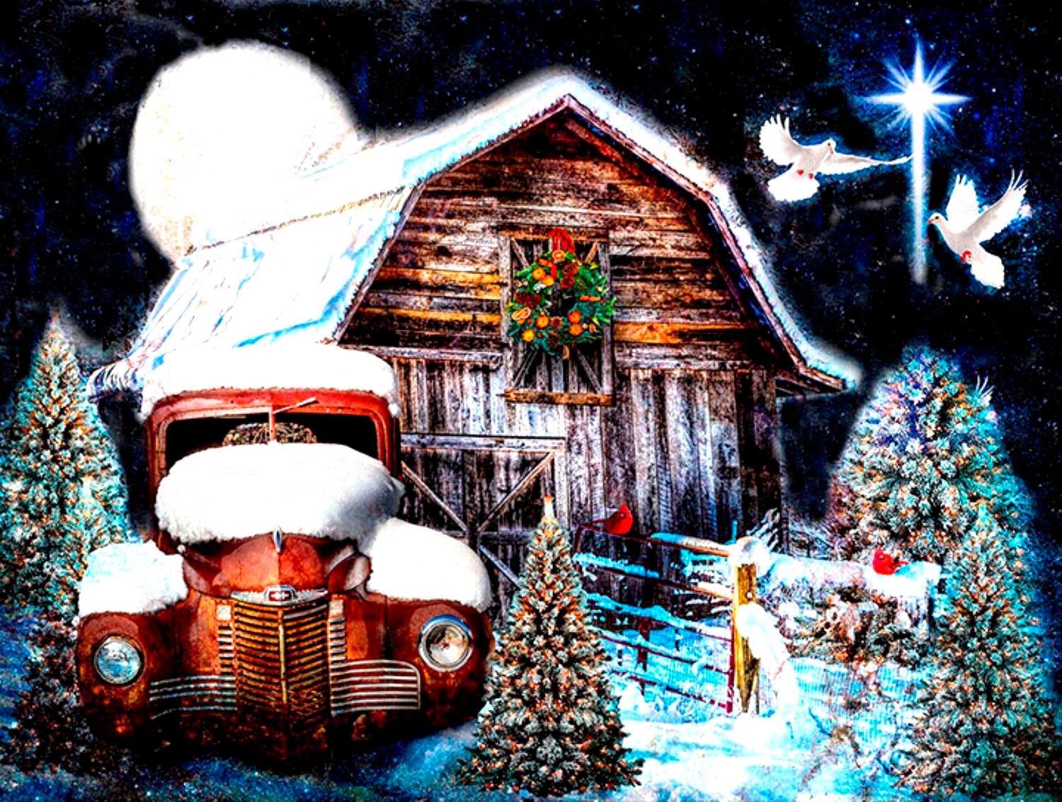 Christmas Night at the Farm Puzzle 300