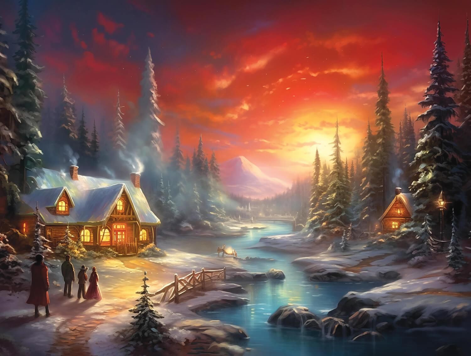 Holiday Scene Puzzle 500