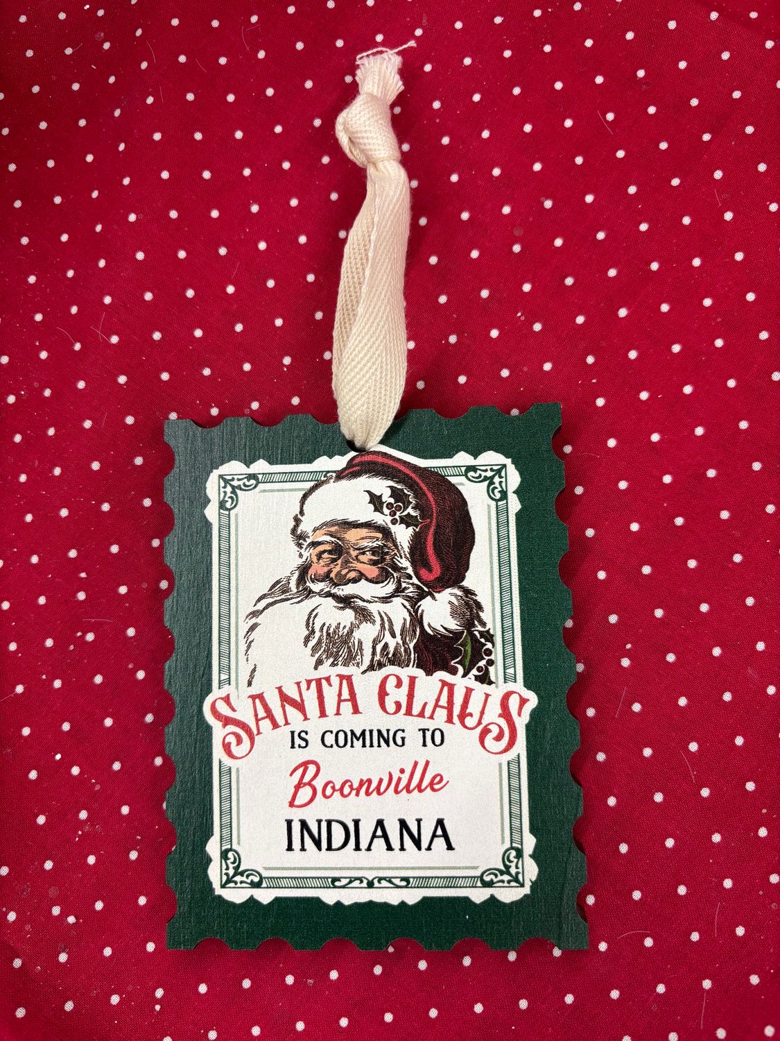 Indiana Wood Christmas Ornaments