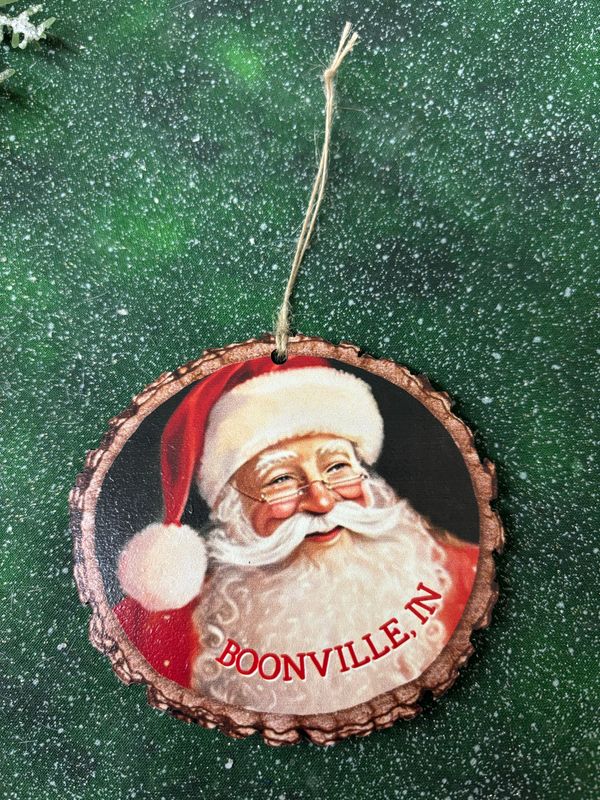 Indiana Wood Christmas Ornaments