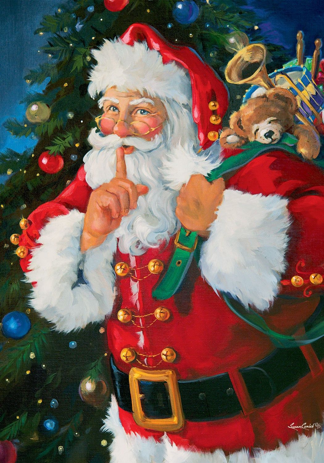 Whispering Santa Flag