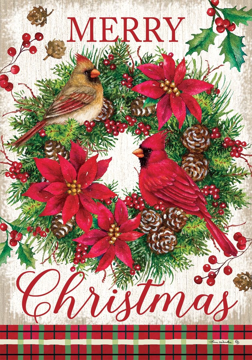 Cardinal Wreath Flag