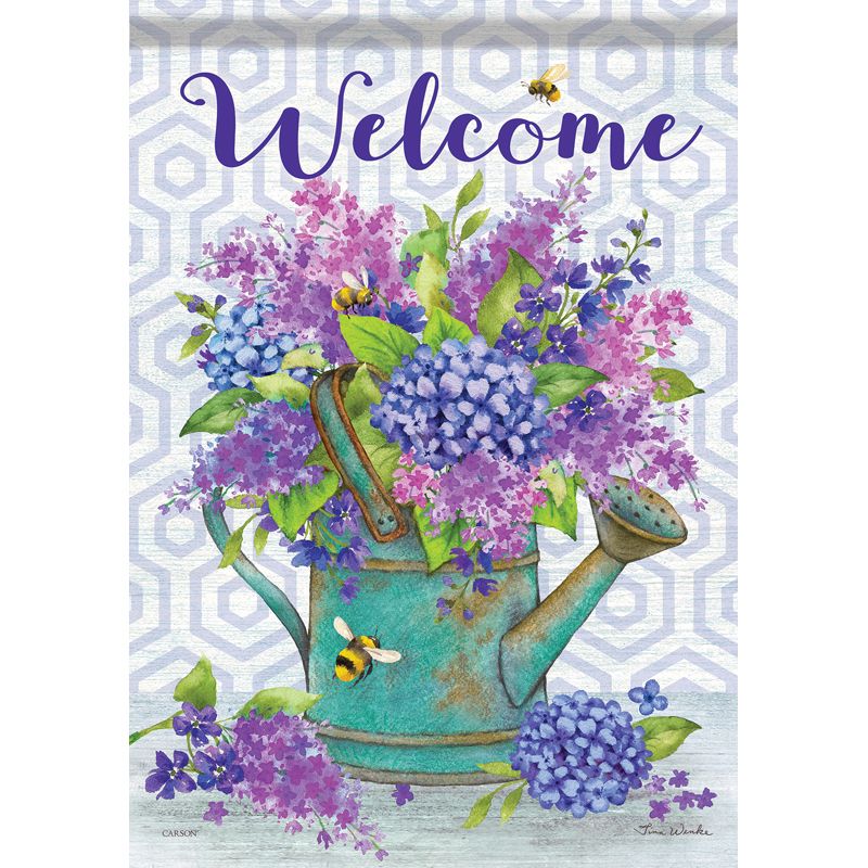 Lilacs & Hydrangeas Dura Soft Garden Flag