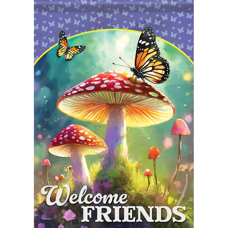 Mystic Mushrooms Dura Soft Garden Flag