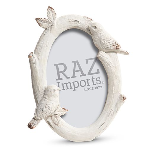 7" Distressed Bird Picture Frame