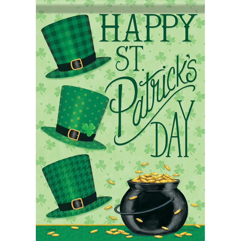 St Pat's Hats Dura Soft Garden Flag