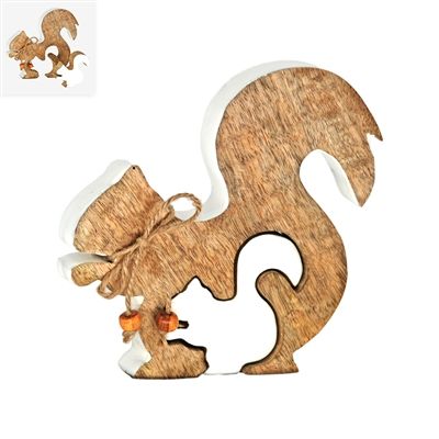 Wooden Squirrel Puzzle Block