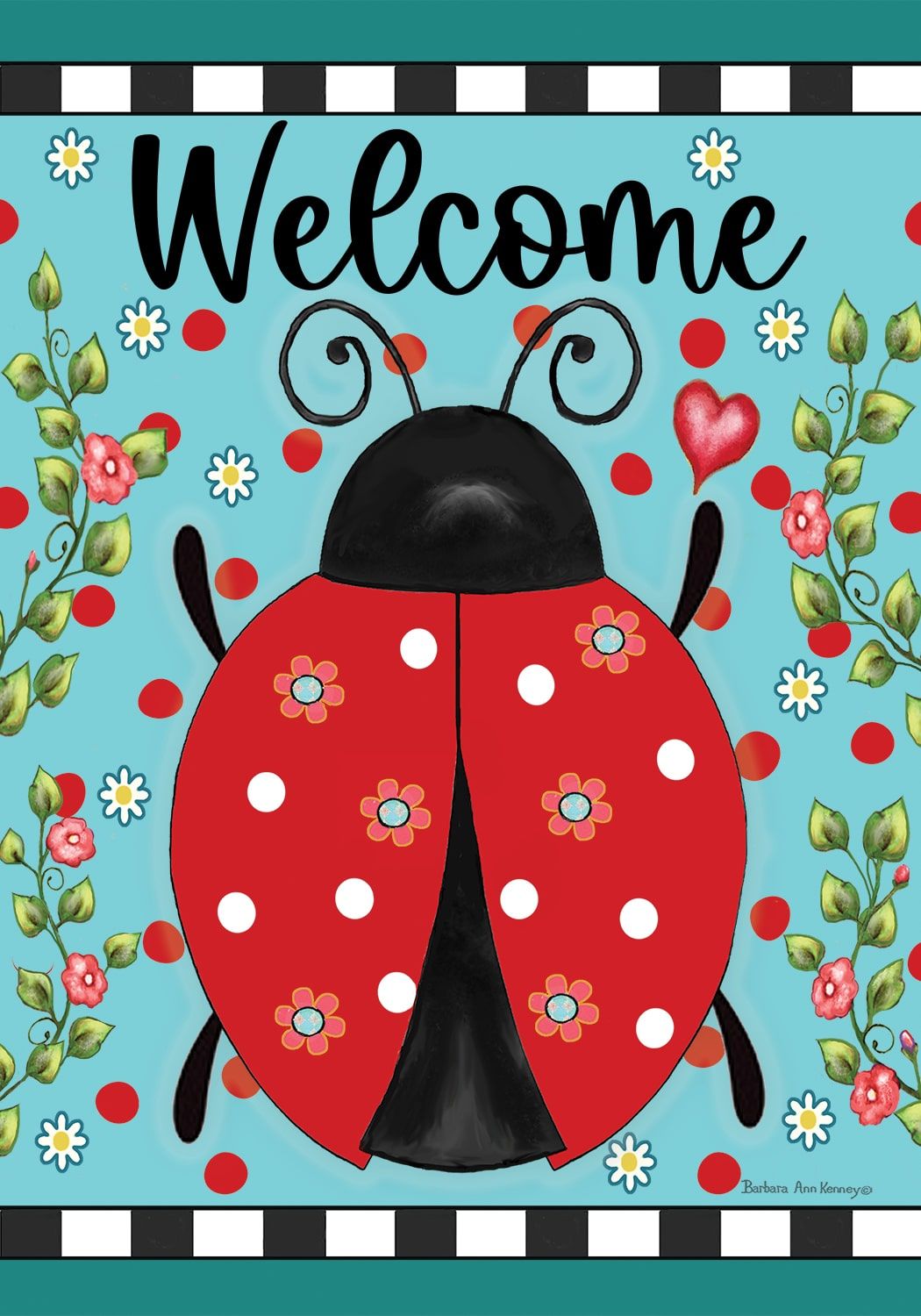 Ladybug Check Flag