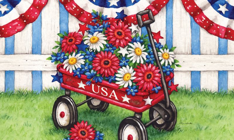 Patriotic Wagon Mat