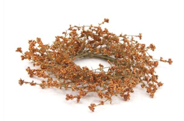 Orange Cluster Berry Candle Ring