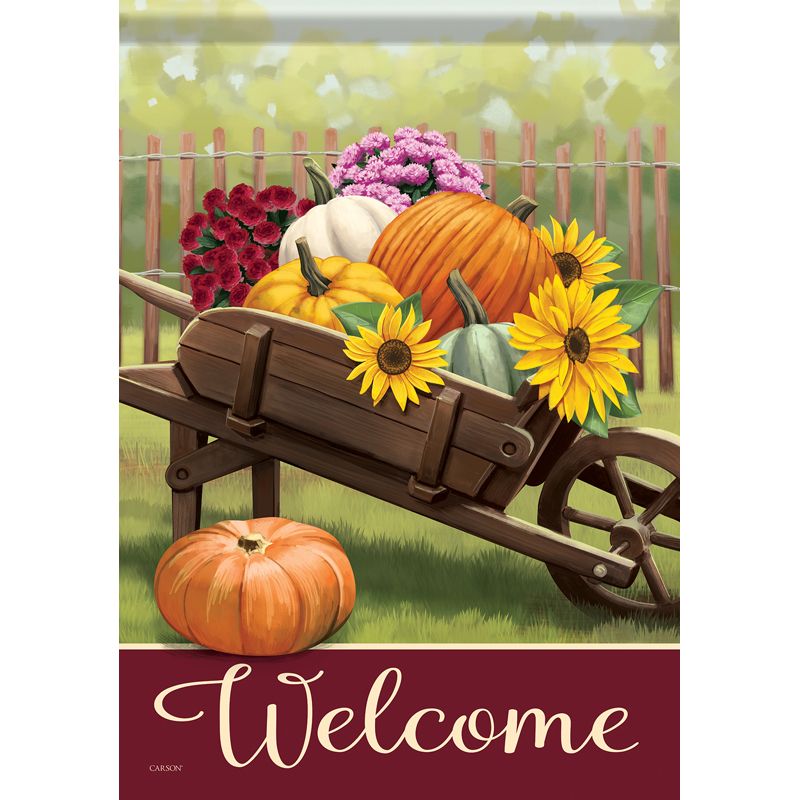Harvest Wagon Garden Dura Soft Garden Flag