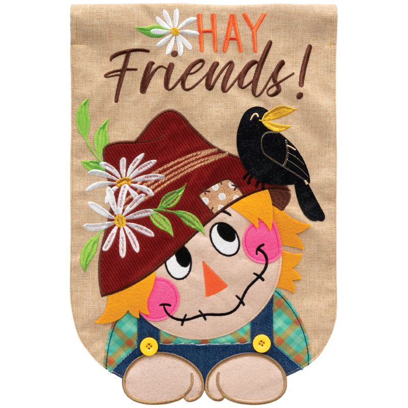 Hay Friends Applique Garden Flag