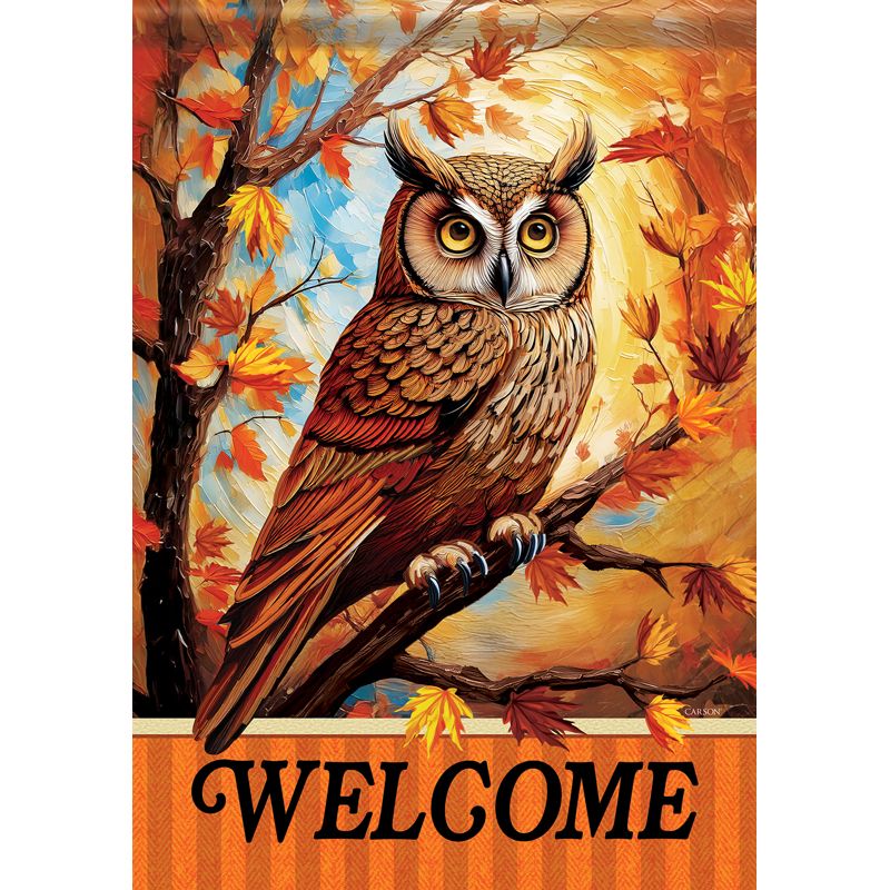 Fall Owl Dura Soft Garden Flag