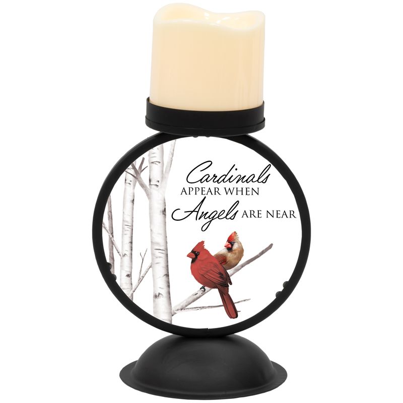 Black Candle Holder w/ Sign