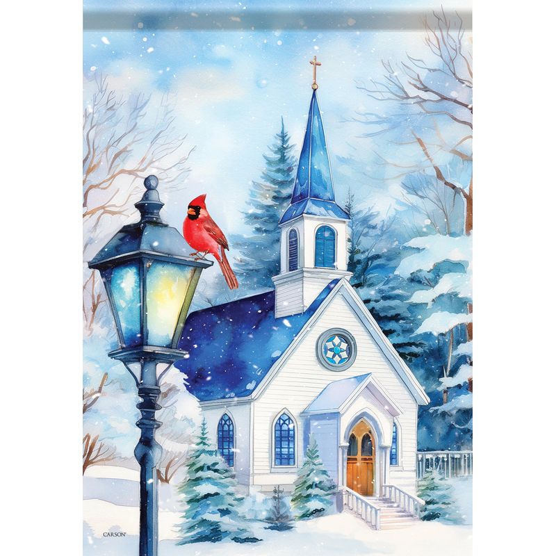 Church Winter Dura Soft Garden Flag