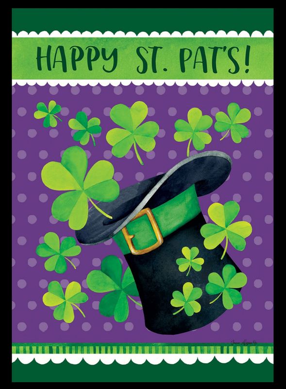 Clovers on Purple Flag