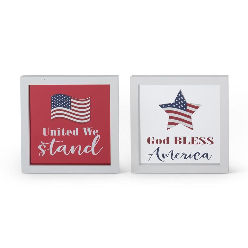 6 Inch Square Americana Message