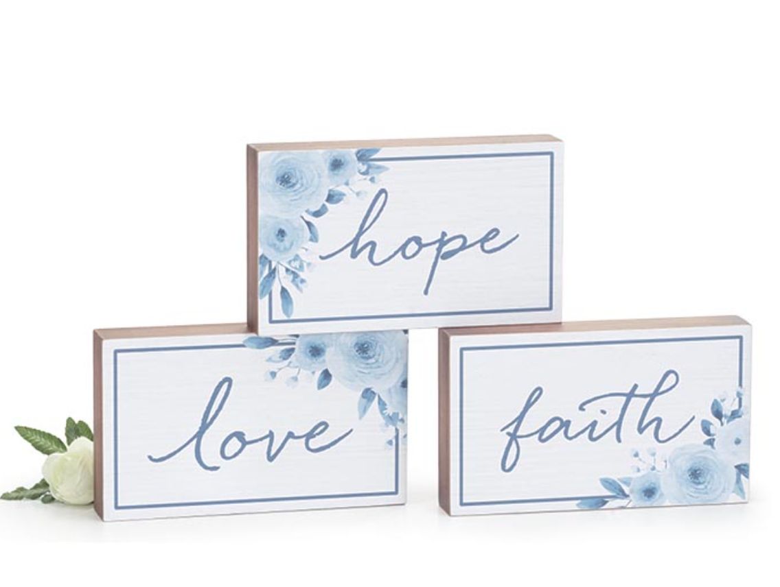 Love Hope Faith Rectangular 3.5"x6"