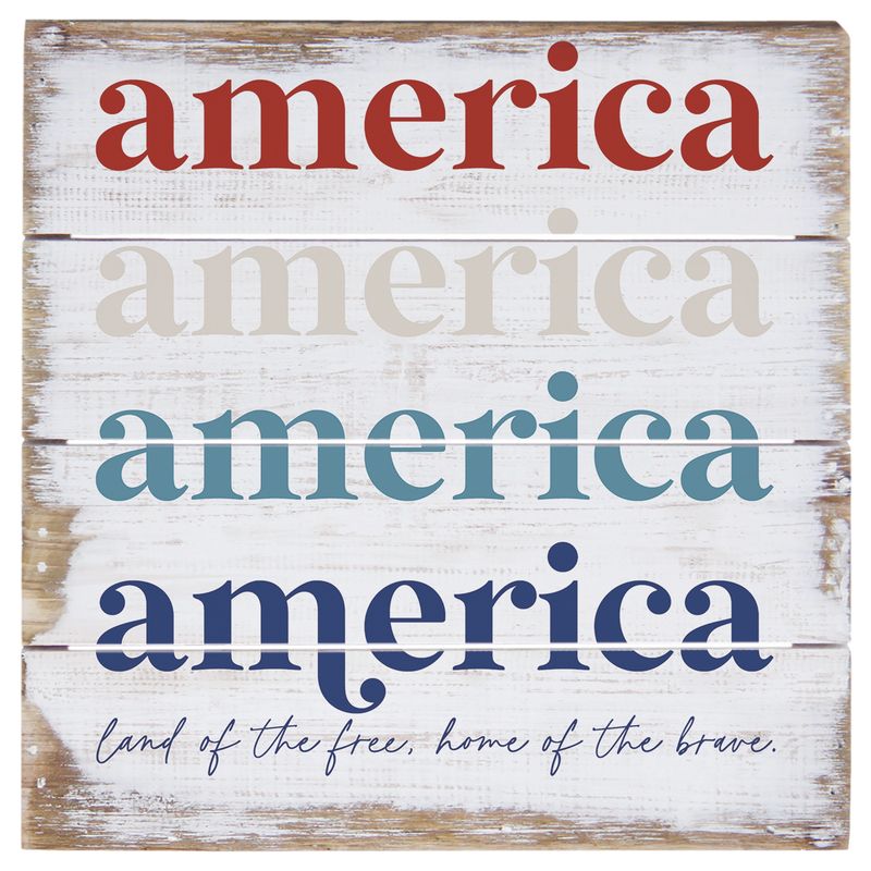 America Repeated 6" Sign