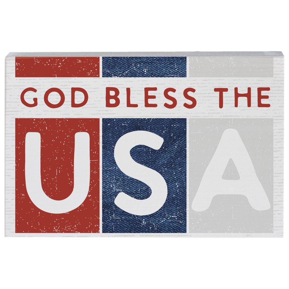 God Bless USA Stripes Sign