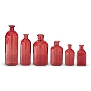 Red Glass Bottles