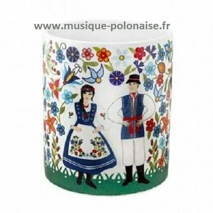 MUG folk Polonais couple KASZUBE POLOGNE