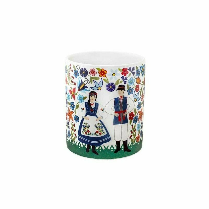 MUG folk Polonais couple KASZUBE POLOGNE