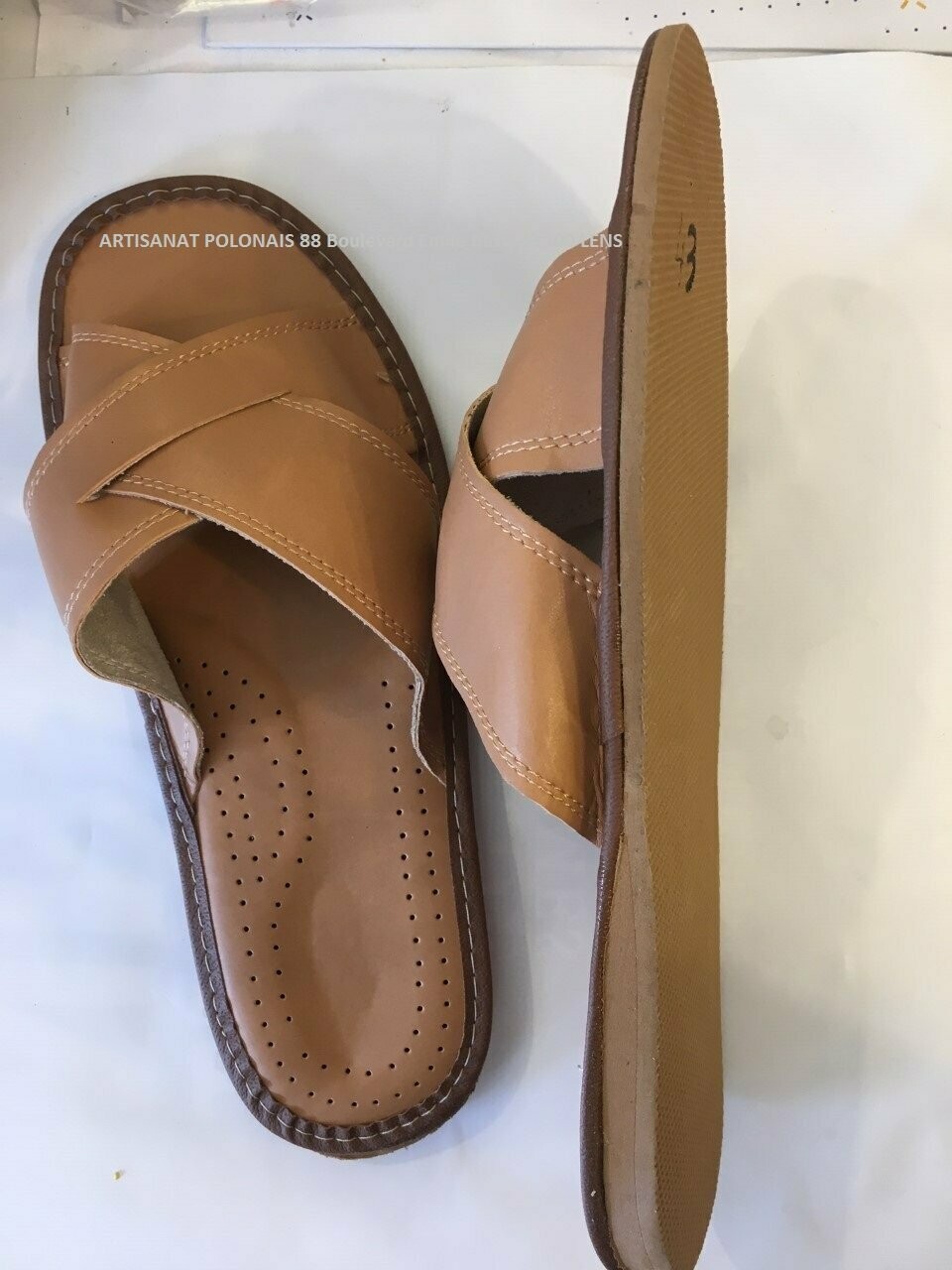 PANTOUFLES HOMME NUS PIEDS