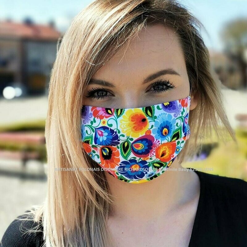 MASQUE FACIAL FOLK LOWICZ BLANC MASQUE FACIAL FOLK LOWICZ BLANC