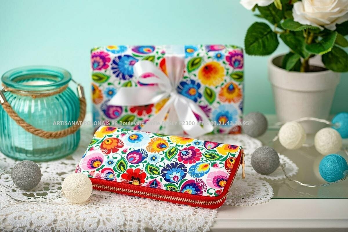 porte monnaie ou porte feuille FOLK polonais