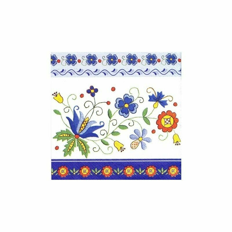 Serviettes de table folk polonais